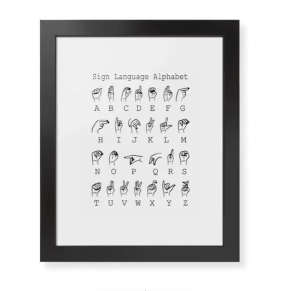 ASL Sign Language Alphabet Print - Picture 3 of 3